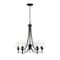 Z-Lite Joliet 5 Light Chandelier, Matte Black & Clear 473-5MB - alternate 1